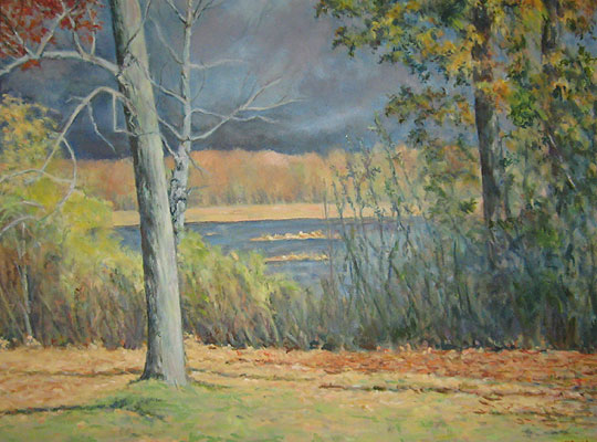 "Marsh Pond-Storm Coming Up"